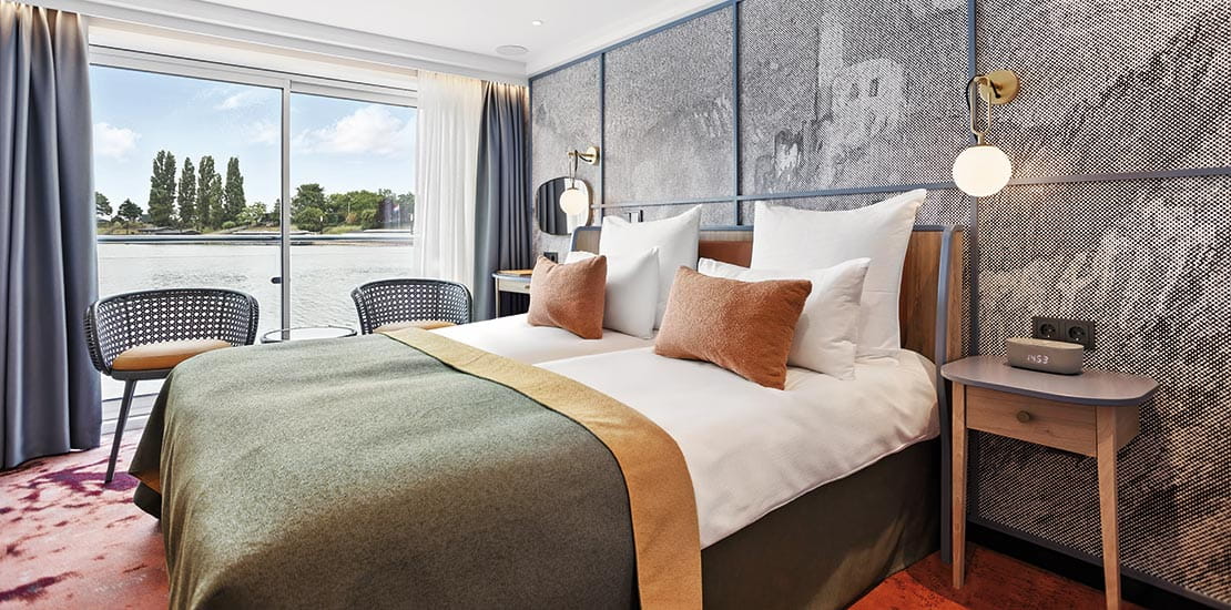 A Deluxe Cabin with French Balcony on Spirit of the Moselle